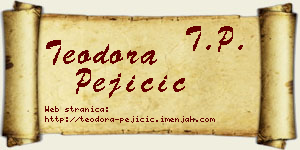 Teodora Pejičić vizit kartica